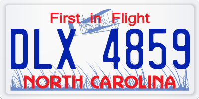 NC license plate DLX4859
