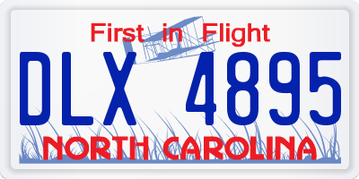 NC license plate DLX4895
