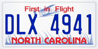 NC license plate DLX4941