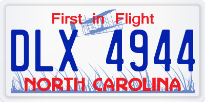 NC license plate DLX4944