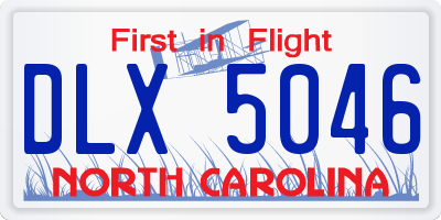NC license plate DLX5046