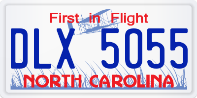 NC license plate DLX5055