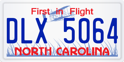 NC license plate DLX5064