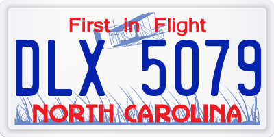 NC license plate DLX5079