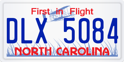 NC license plate DLX5084
