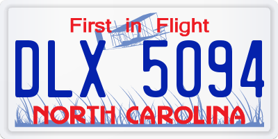 NC license plate DLX5094
