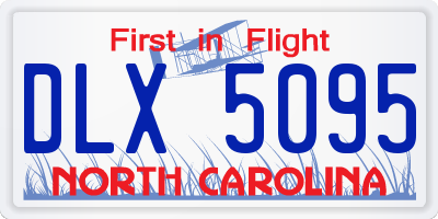 NC license plate DLX5095