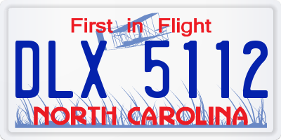 NC license plate DLX5112