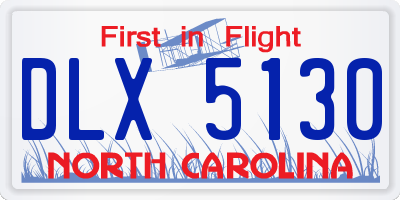 NC license plate DLX5130