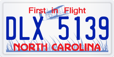 NC license plate DLX5139