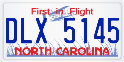 NC license plate DLX5145