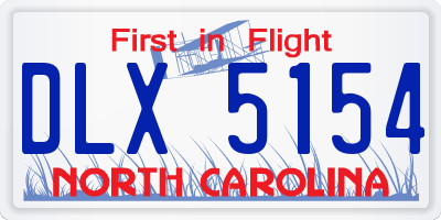 NC license plate DLX5154