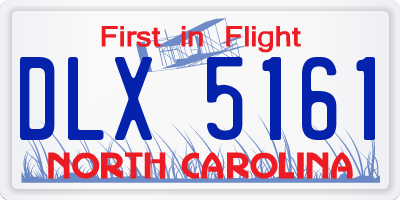 NC license plate DLX5161