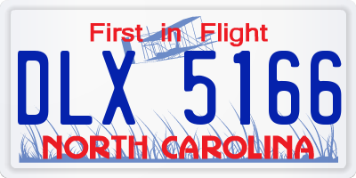 NC license plate DLX5166