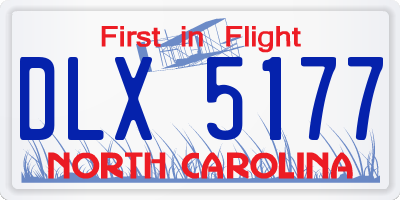 NC license plate DLX5177