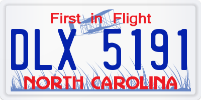 NC license plate DLX5191