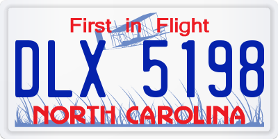 NC license plate DLX5198