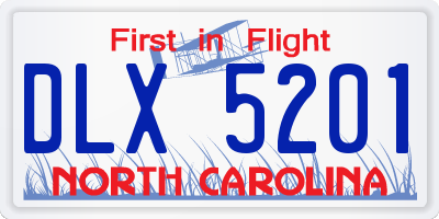NC license plate DLX5201