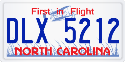 NC license plate DLX5212