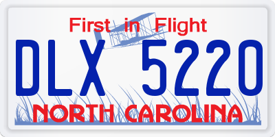 NC license plate DLX5220