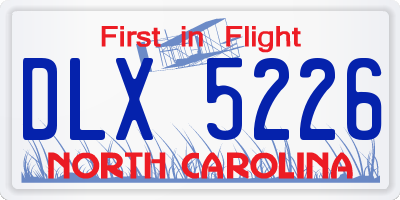 NC license plate DLX5226