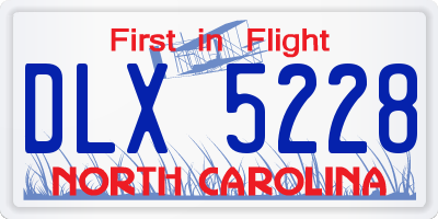 NC license plate DLX5228