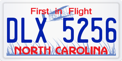 NC license plate DLX5256