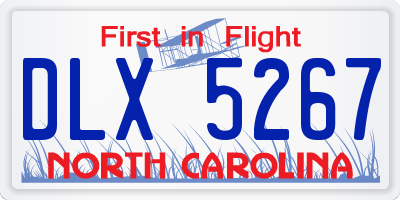 NC license plate DLX5267