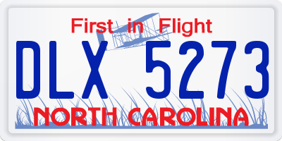 NC license plate DLX5273