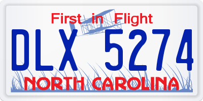 NC license plate DLX5274
