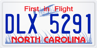NC license plate DLX5291