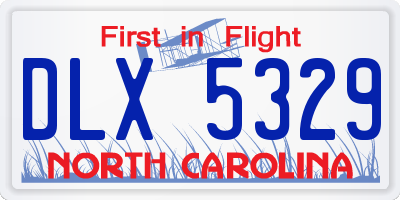 NC license plate DLX5329