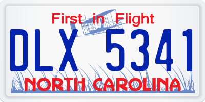 NC license plate DLX5341