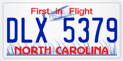 NC license plate DLX5379