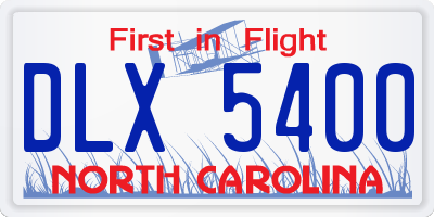 NC license plate DLX5400
