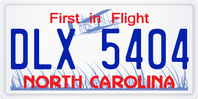 NC license plate DLX5404