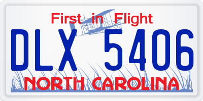 NC license plate DLX5406