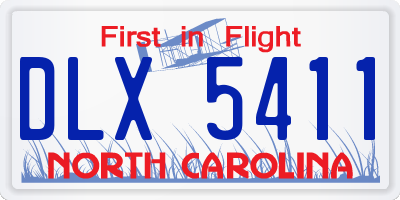 NC license plate DLX5411