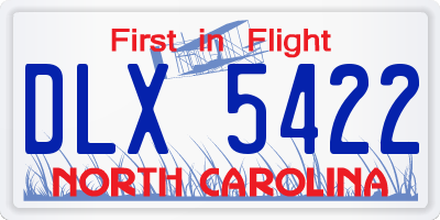 NC license plate DLX5422