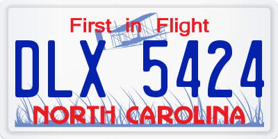 NC license plate DLX5424