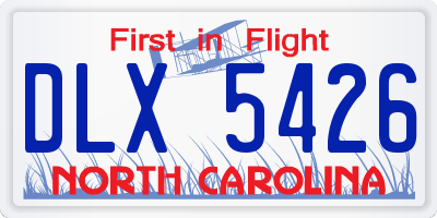 NC license plate DLX5426