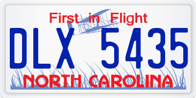 NC license plate DLX5435