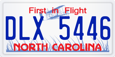 NC license plate DLX5446