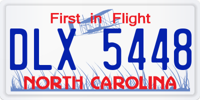 NC license plate DLX5448