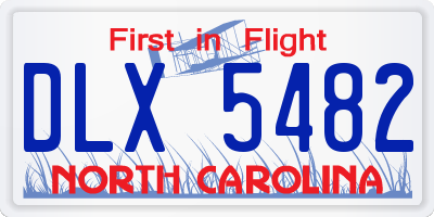 NC license plate DLX5482