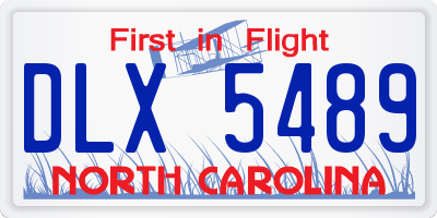 NC license plate DLX5489
