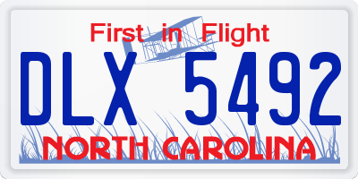 NC license plate DLX5492