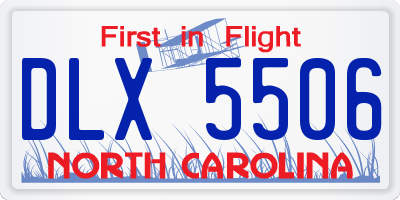 NC license plate DLX5506