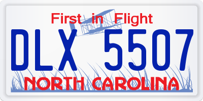 NC license plate DLX5507