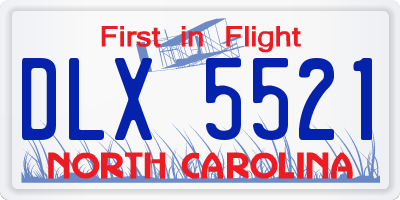 NC license plate DLX5521